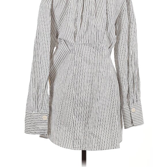 Zara grey / white striped tunic - Size L - Picture 2 of 2
